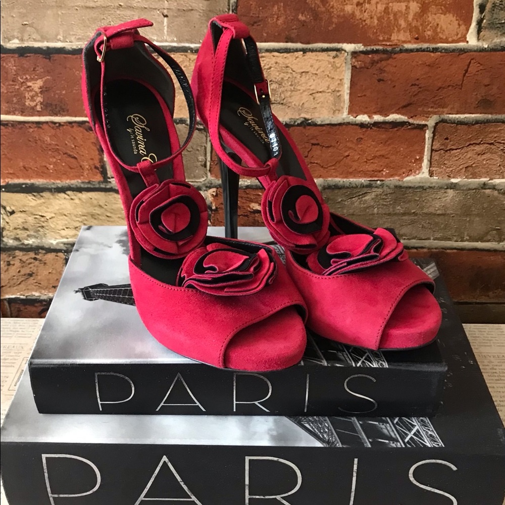 Le saunda red platform 5” stilettos heel 38
